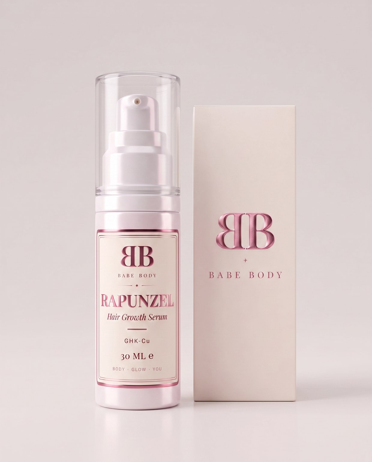 Rapunzel serum bottle and box